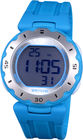 防水 100M の青緑色の青 LCD のクロノグラフ レディース デジタル腕時計
