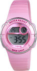 ABS 女性のデジタル腕時計/円形のスポーティな腕時計、クロノグラフ警報機能